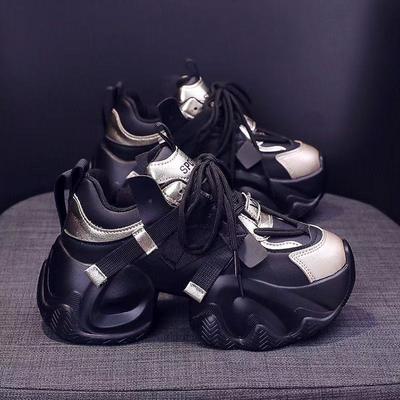 Dad-Schuhe Kontrastfarben Damen Herbst neue dünne dicksohlige leichte vielseitige Sportschuhe