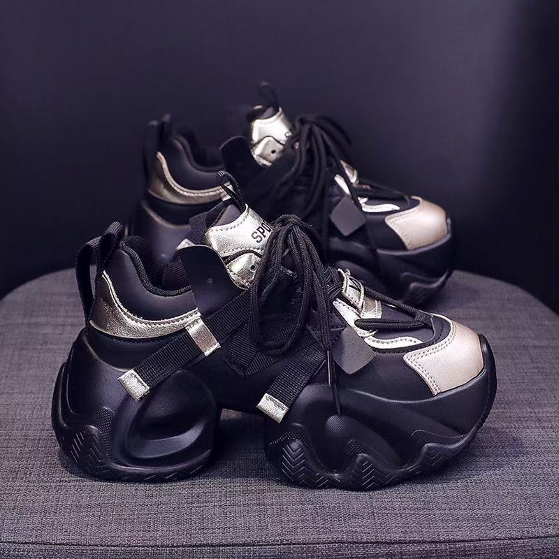 Dad Shoes Contrasting Colors Women's Autumn New Thin Thick-soled Lightweight Versatile Sports Shoes