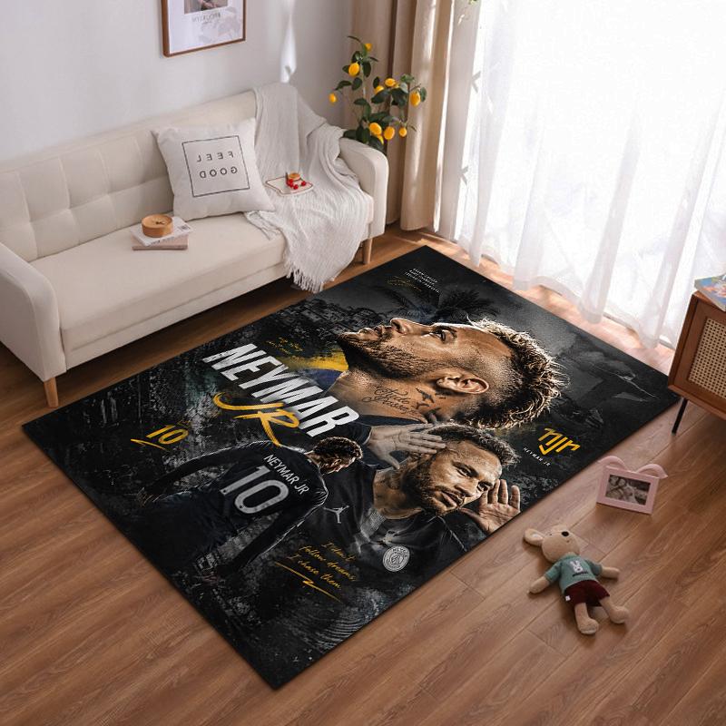 Neymar Jr Sports-Inspired Design Rug Non-slip rug suitable for living room and bedroom sofas sofas