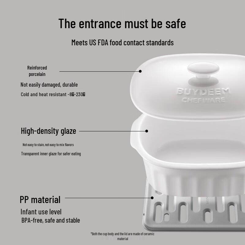 Buydeem 2L Keramik-Mehrzweck-Schmortopf