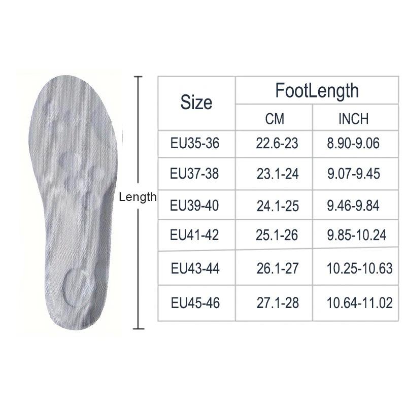 1Pair 2Pairs 4Pairs High Elasticity Latex Sport Insoles Soft Shoe Pads Arch Support Orthotic Insoles Breathable Deodorant Insole