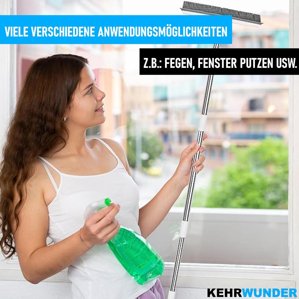 KEHRWUNDER Gummibesen Gummiborsten Abzieher Haarreinigung Kehrbesen Rubber Broom