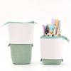 Creative Retractable Pencil Case School Stationery Storage Bag Solid Color Pen Case Cute Pen Holder Gifts for Pen Bag