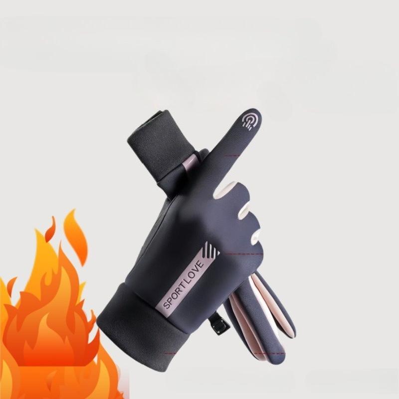 Winter Gloves, Windproof and Waterproof, Touch Screen, Suitable for Couples, Men and Women, Winter Cycling and Skiing, Sports, with Fleece Insulation