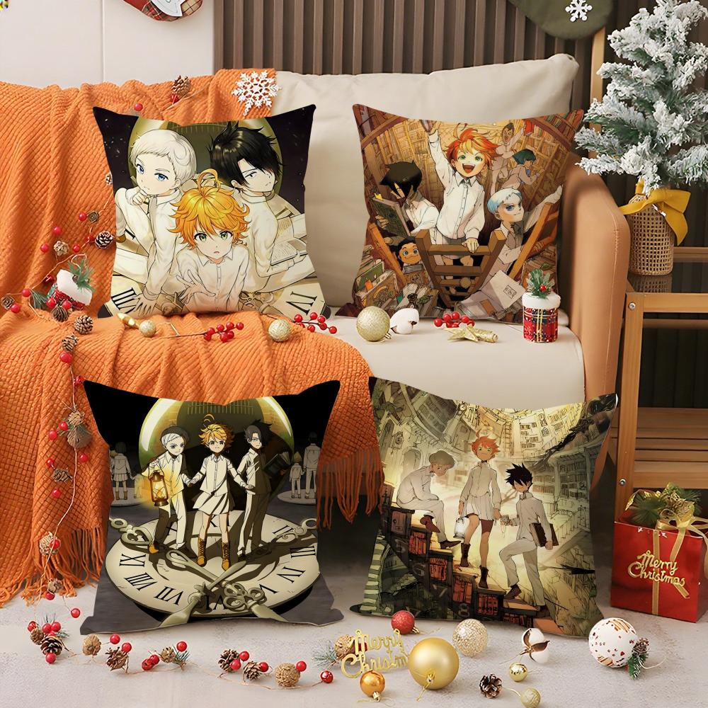 The Promised N-Neverland Pillow Case Pattern Printed Pillowcase For Living Room Sofa Cushion Cover & Bedroom Decor