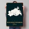 Mecklenburg Vorpommern Map Tinplate Posters Customizable Wall Art Retro Vintage Metal Signs for Home Room Office Decor Wand Deko