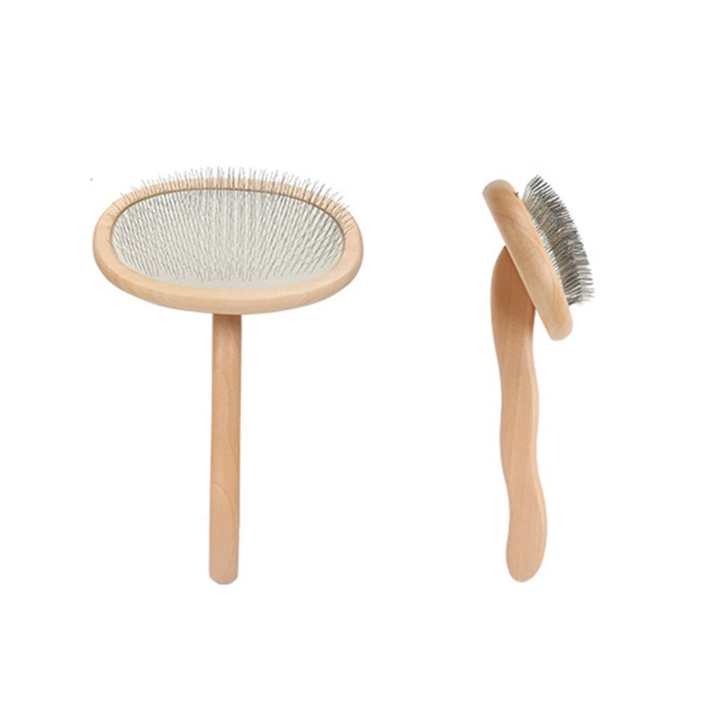 

Инструмент для удаления колтунов у домашних животных с деревянной ручкой, экономящие труд расчески для удаления шерсти, безопасная щетка для распутывания шерсти домашних животных, дом L