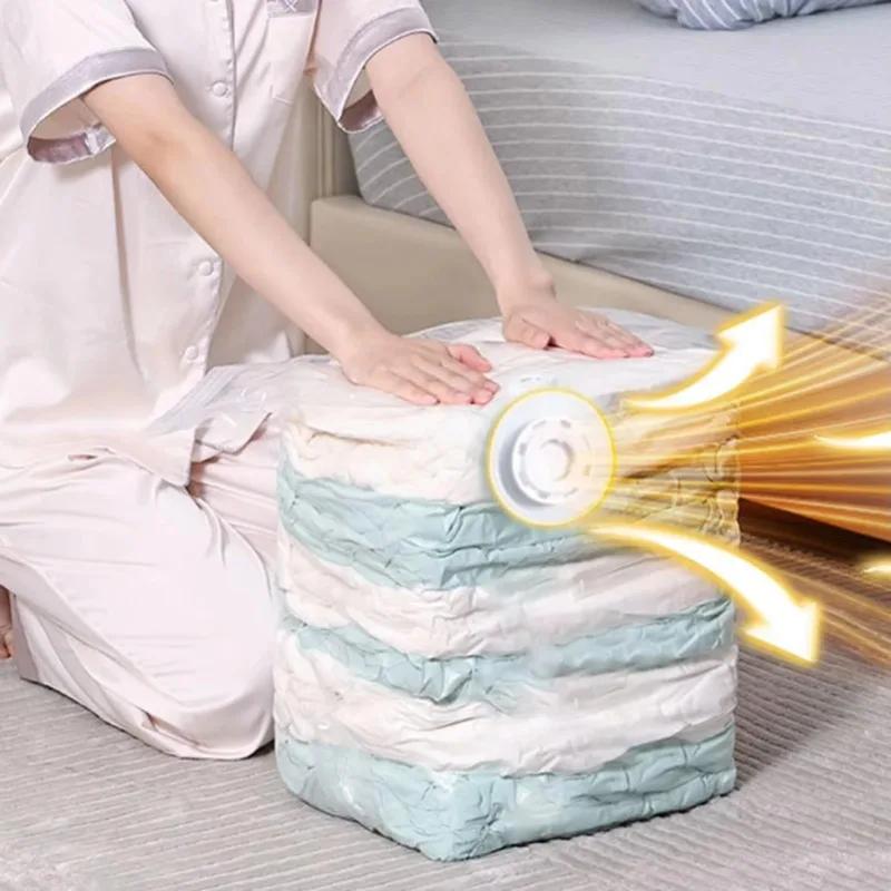 1-5pcs Cubic Vacuum Storage Bags Large Plastic Storage Bags for Storing Clothes Quilt Blankets Compression Empty Bag Packing Bag