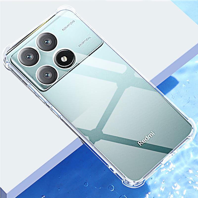 Für Redmi K70e K70 K60 K50 K40 Pro Hülle Schlanke, weiche TPU-transparente, klare Telefonhülle auf der Rückseite für Xiaomi Redmi K60e K50 Ultra