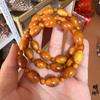 Taihang Cypress Olive Beads Mala Bracelet 1.2x1.7 with 0.6 Spacer Beads for Men & Women