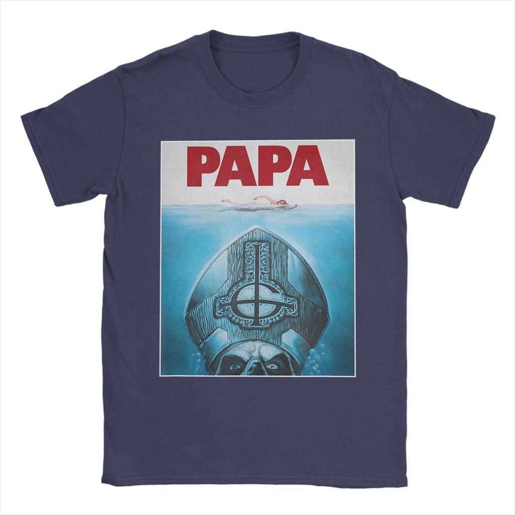 Ghost Band Papa Poster T-Shirts Men  Unique 100% Cotton Tee Shirt O Neck Short Sleeve T Shirts Classic Clothing