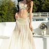 Chic European & American High-End Split Swimsuit: Sexy Tie-Up Bikini with Gauze Skirt for Women