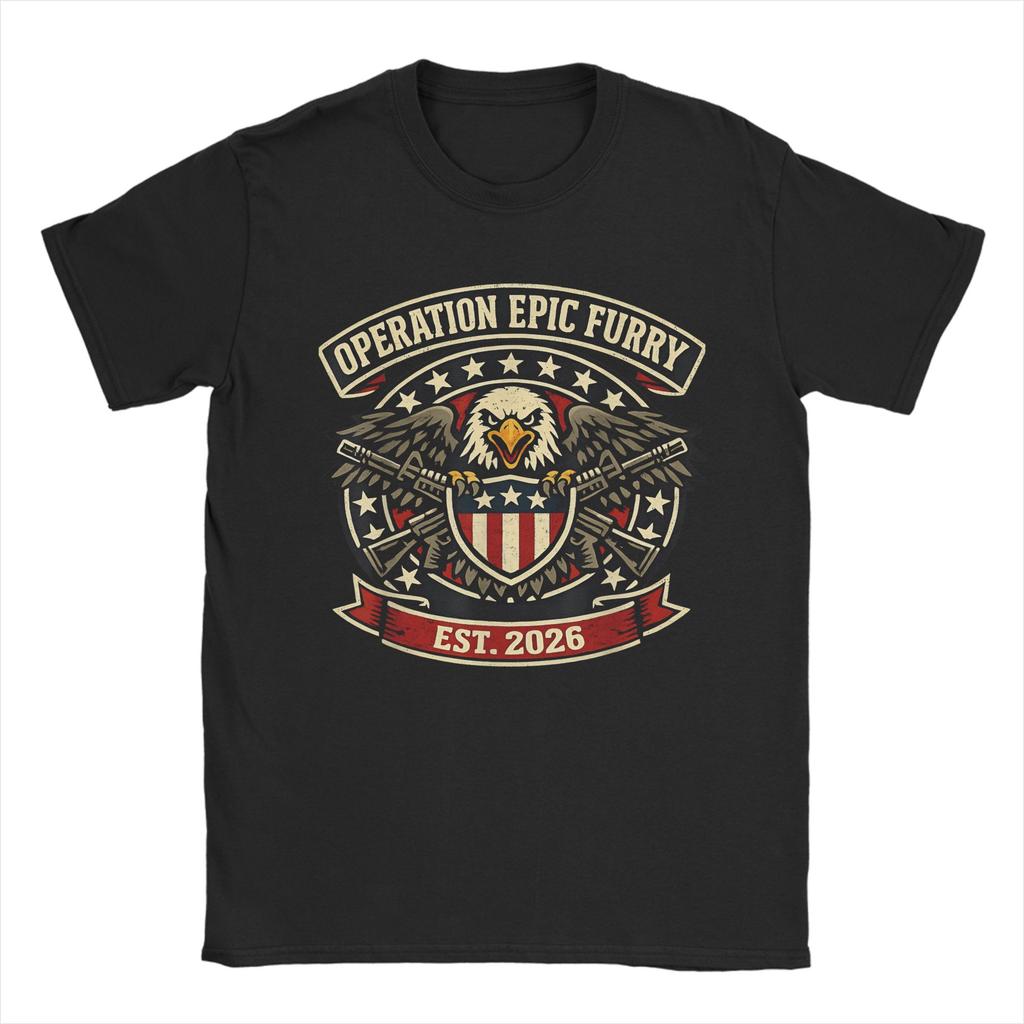 T-shirt Opération Fureur Épique pour Unisexe Coton Pur Nouveauté T-shirts Col Rond T-shirts Manches Courtes Vêtements Uniques
