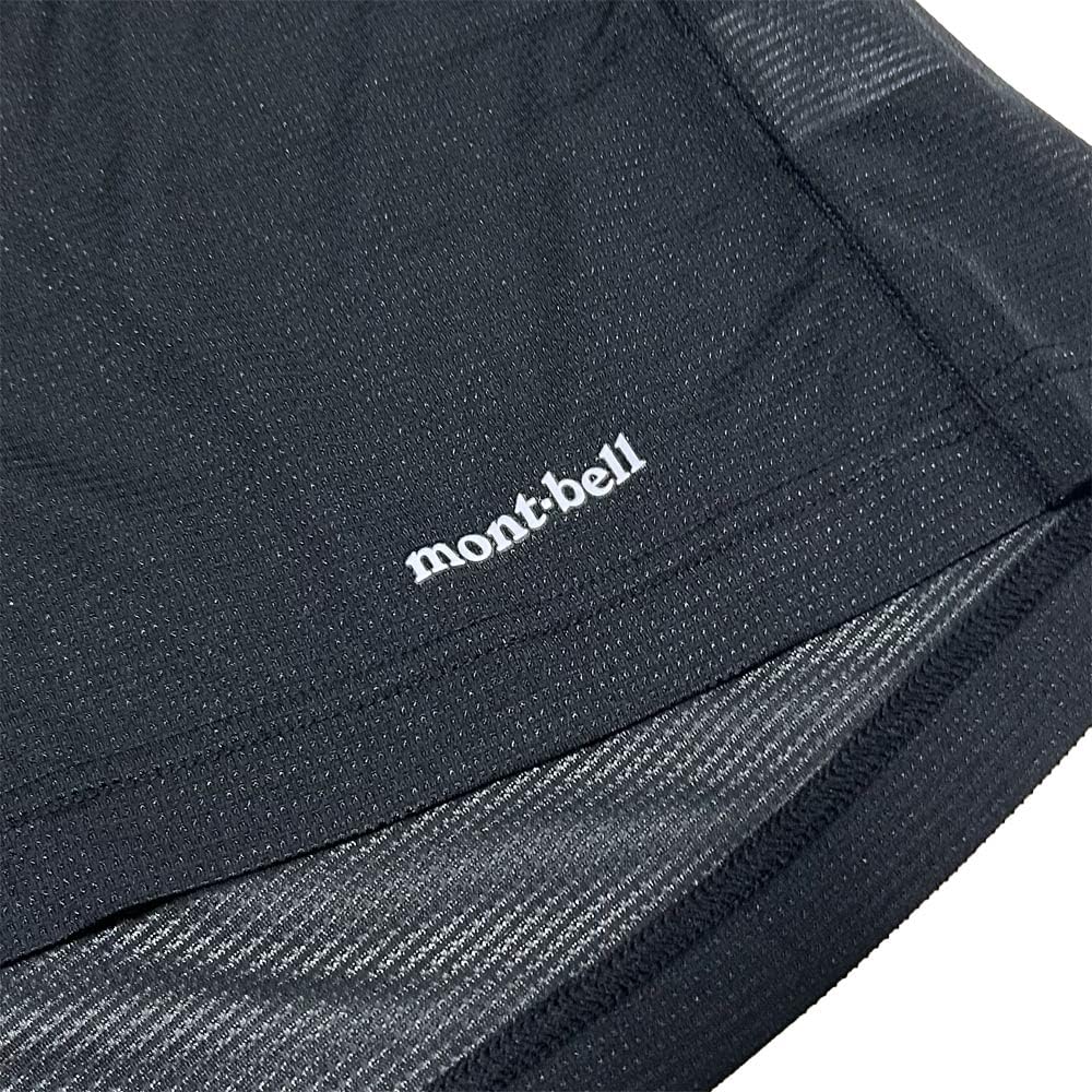 Montbell Geoline Cool Mesh Round Neck Long Sleeve Black Size XL T-Shirt, 1107750, (BK),