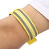 Reflective LED Light Armband Dual Luminous Strips Light Up Bracelet Wristband for Night Running Battery PoweredYellow