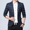 Autumn and Winter Men's Korean Version Slim-fitting Large-grid Suit, Men's Large-size Casual Blazer, Jacket