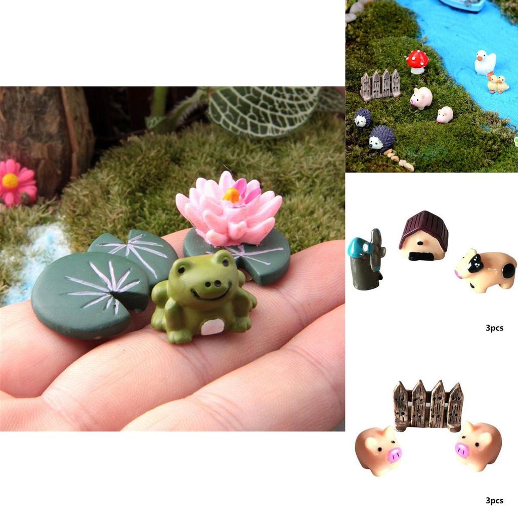 Cute And Durable Mini Animals Resin Ornaments For Fairy Garden Miniatures