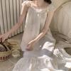 Cloud Cotton Summer New Small Fresh and Colorful Flower Cool Nightdress Light Breathable Pajamas Long Skirt Women's Loungewear