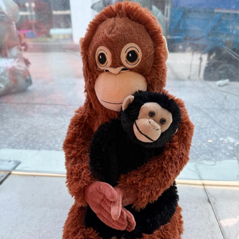 Simulatie Stoot Gorilla Pluche Pop Moeder En Baby Lange Arm Aap Dier Knuffel Huisdecoratie Cadeau Voor Kinderen see choose option