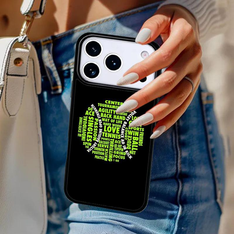 Tennis Ball Sport Phone Case For iPhone 17 Air 14 15 13 12 Max Cover For Apple 16e 11 Pro Max Plus Coque