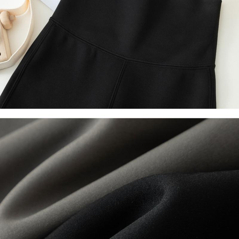 Long Shark Pants for Women High Waist Pants Autumn Winter Fleece Lined Slimming Flared Pants Warm Long Pants Loose Fashion Bell Bottom Pants