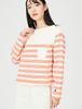 Long Sleeve Pocket Cotton USA One Point Logo X Orange L [Champion] T-shirt Women's CW-U409 Women's Off-White