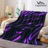 Neon Purple Swirl Flannel Blanket Warm Soft Halloween Christmas Couch Warm Cozy Decorative Decor Gift for All Season