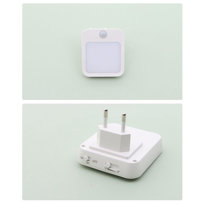 AEE4-Motion Sensor LED Night Light Lamps Children's Night Light Smart LED Night Lamp For Bedside Table Bedroom Nigh EU Plug