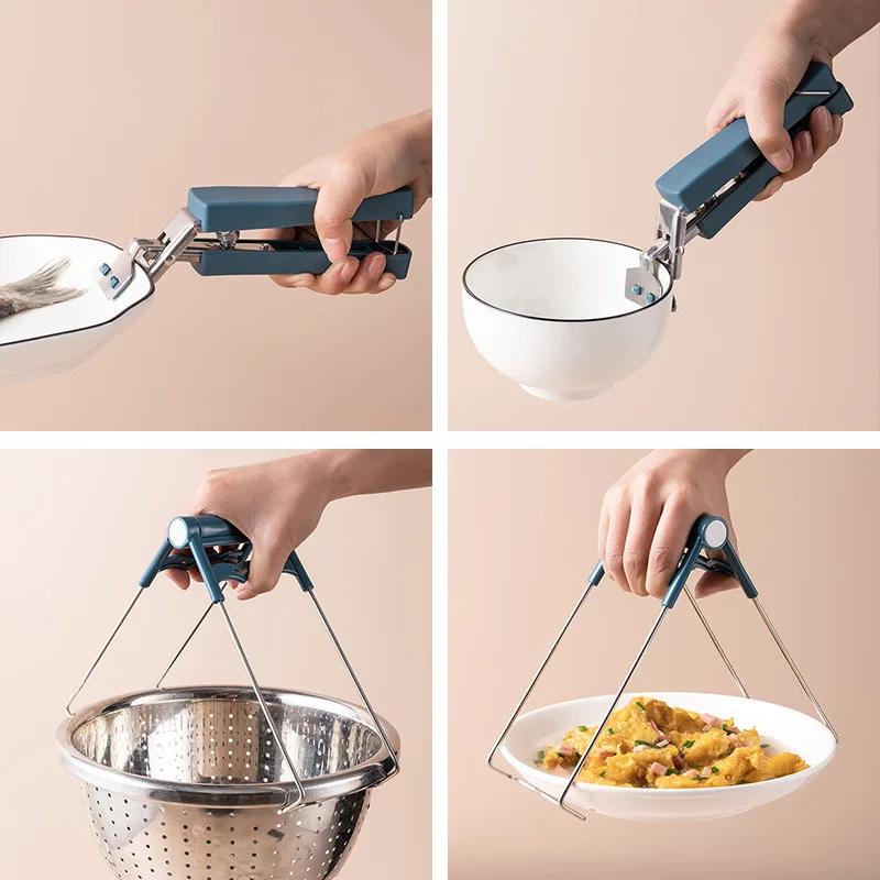 Bowl Pot Stand Tongs Spoon and Chopsticks Rest Lifting Hot Kitchen Useful Things Food Bowls Pots Supplies Instant Cooker Air Bar