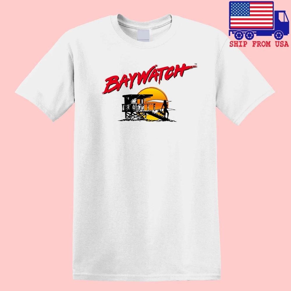 Baywatch Retro Tv Show Men s White Size S-5XL L