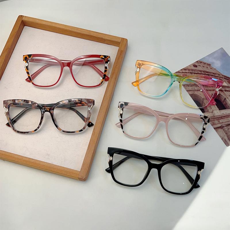 Women Vintage Glasses Stylish New Multi-color Rim Blue Light Blocking Decor Eyeglasses Trendy Brand Design Optical Frames