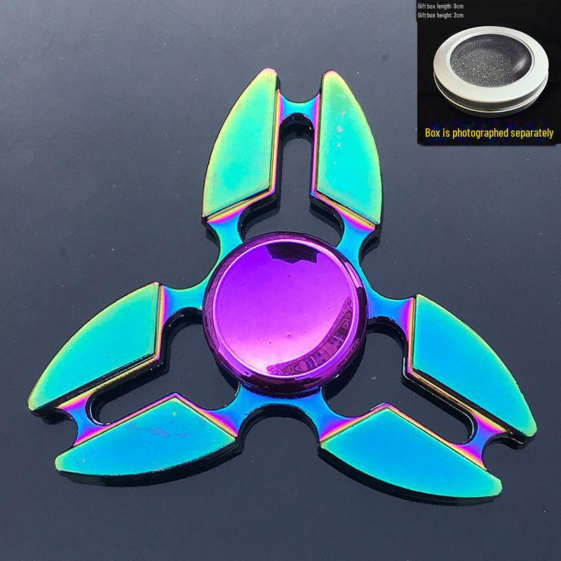 Leuchtendes, buntes Fingergyroskop aus Metall – cooles Dekompressionsspielzeug als Geschenk für Jungen und Schüler