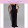 Sexy Women Dress With Spangle Fabric And Tie Details For Date Night