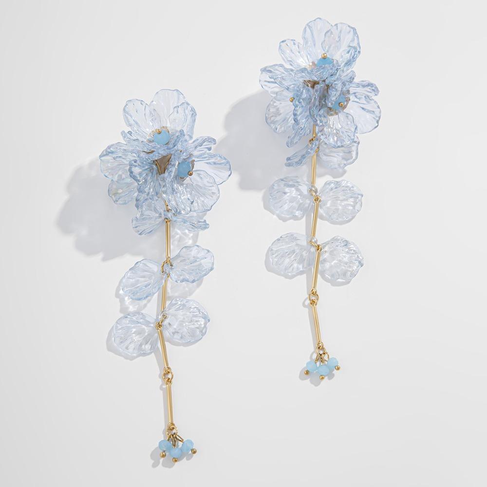 Punkowe Przesadne Kolczyki Design Linii Cewki Zestaw Biżuterii Ślubnej dla Kobiet