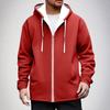 Felpa con cappuccio e zip casual da uomo con tasche