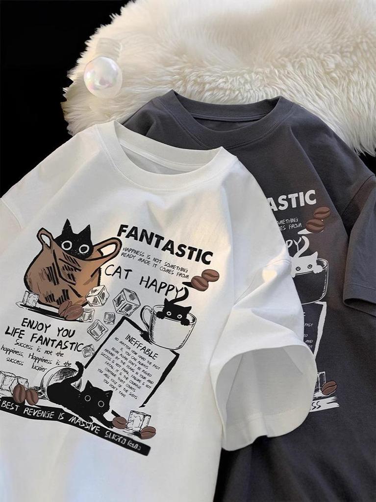 Men's 2025 Trendy American Style Loose Fit Heavyweight Half Sleeve T-shirt