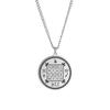 Dawapara Solomon Saturn Jupiter Magisches Anhänger Quadratischer Talisman Anhänger Halskette Edelstahl Okkulte Schmuckstücke