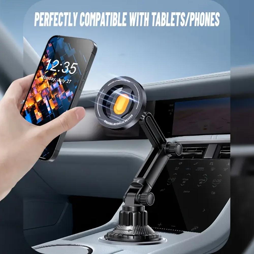 Magnetic Phone Holder Installation of Water Cup in Car for Magsafe 16 15 14 13 12 Samusng 360° Rotation Cell Mount