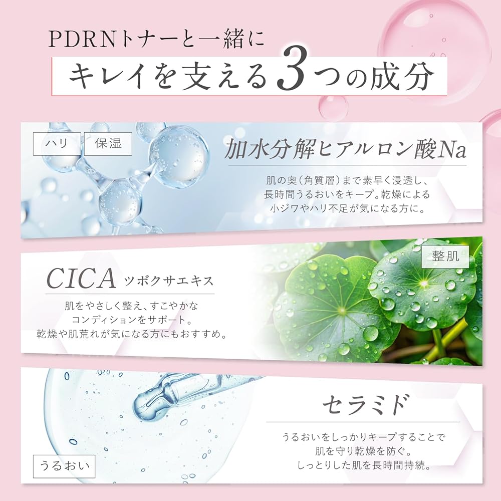 4Luster PDRN Toner, 150ml, Made in Japan [Contains Hydrolyzed Sodium Hyaluronate, CICA, and Ceramide] - Glossy Toner