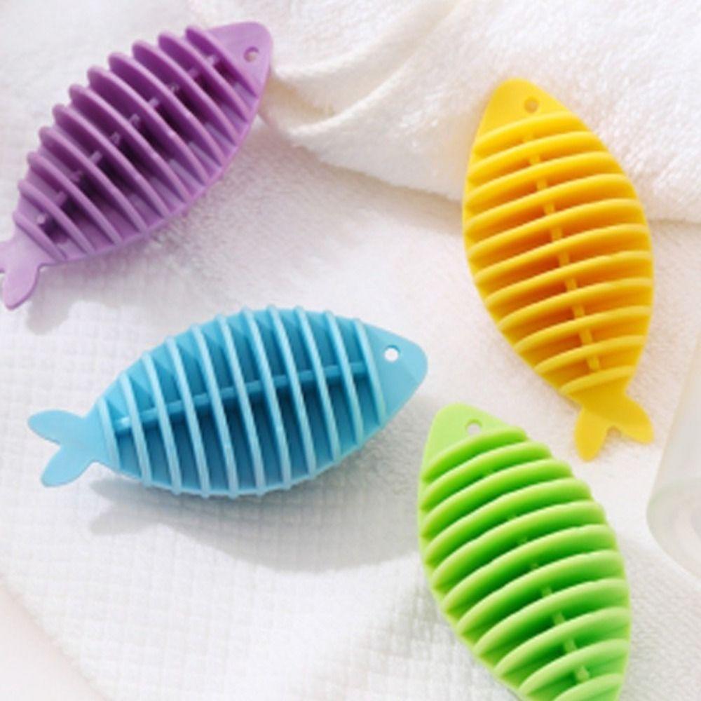 1/5Pcs Fish Shape Laundry Balls Soft Glue Laundry Tablets Durable Softener Ball