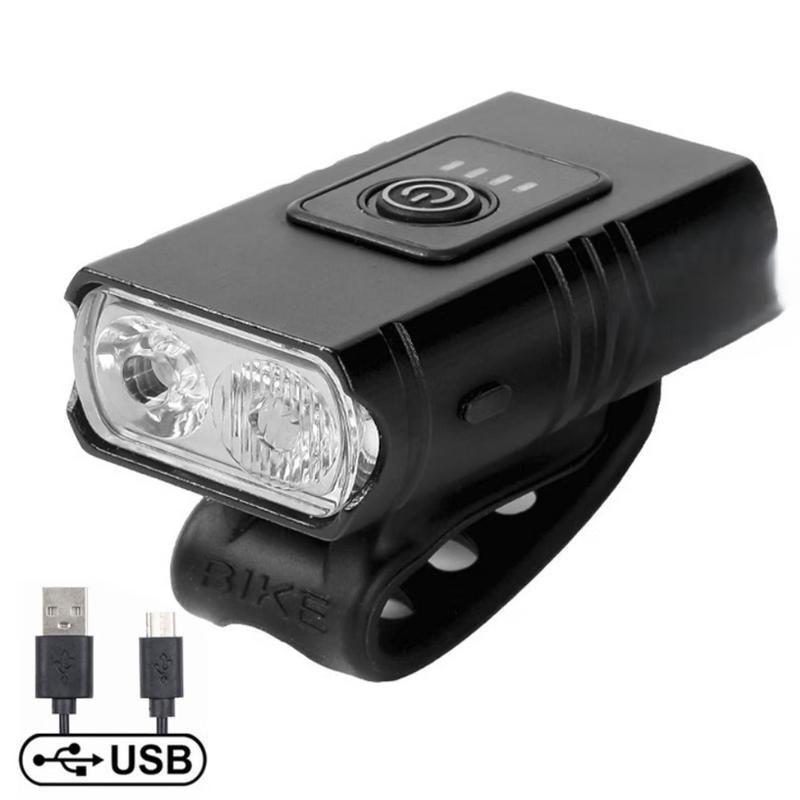 Lishi T6 Dual LED USB Rechargeable Bike Headlight
