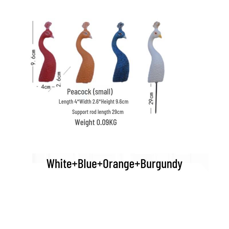 Europäischer Stil Pfauenzweig Ornament für Sukkulententöpfe und Außengartendekor