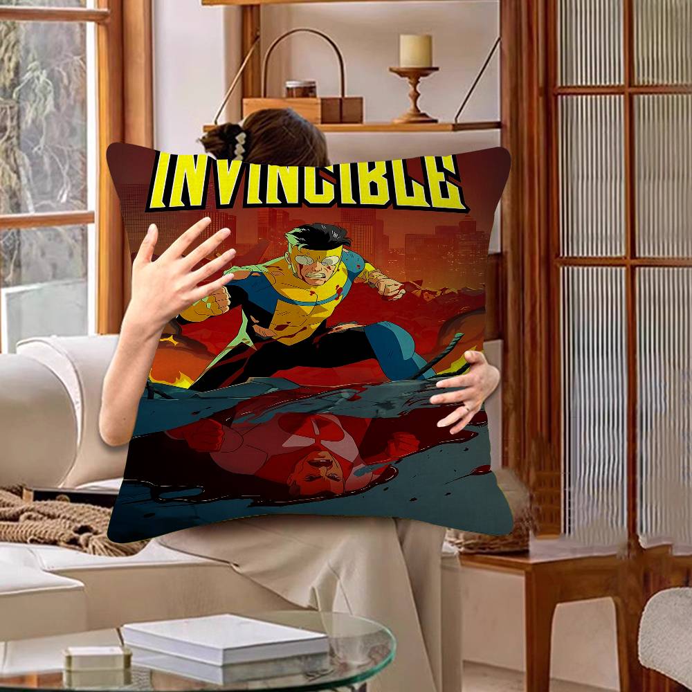 I-Invincible Cartoon Cushion Cover Polyester Sofa Cushions Decorative Throw Pillows Home Decoration Pillowcover