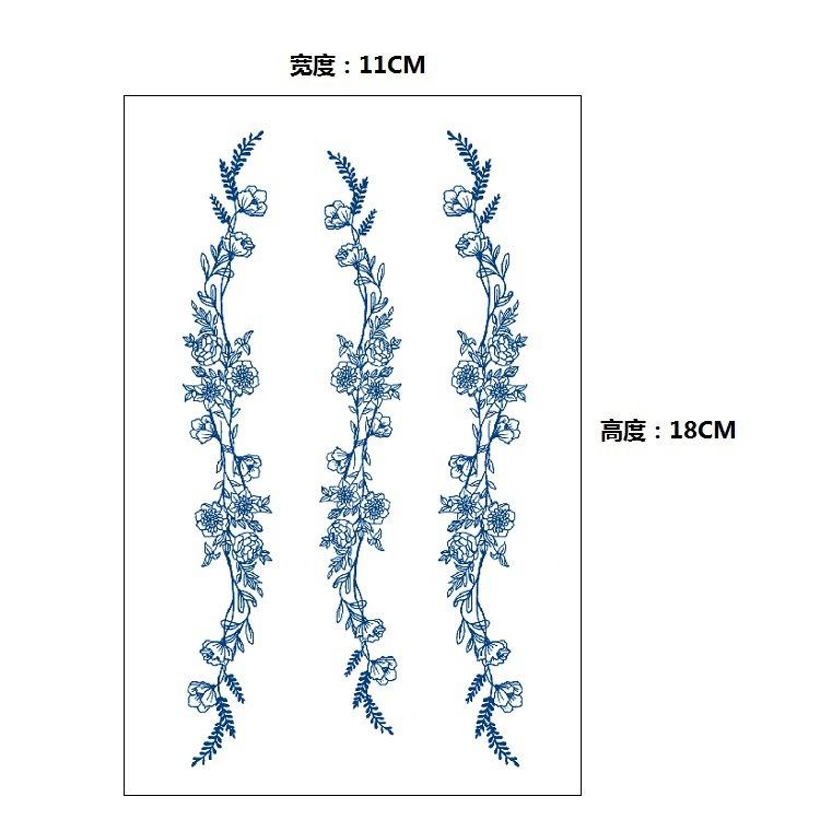 Gradual Change Herbal Fashion Personality Japanese Wave Whale Waterproof Simulation Long Time Does Not Fade Tattoo Sticker