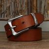 Belt Men's Retro Thickened First Layer Cowhide Leather Pin Buckle Trendy All-Match Washed Fashion Jeans Belt