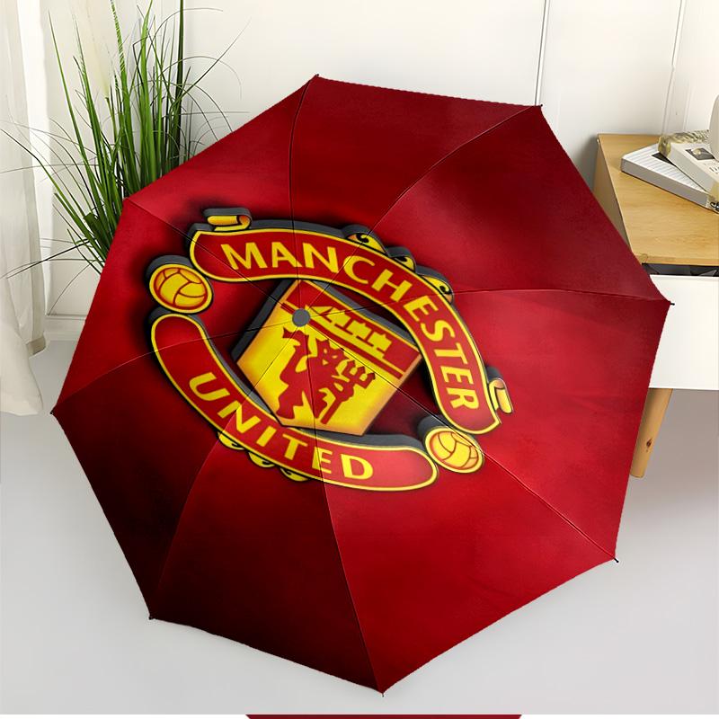 Football team.C Print Automatic Open Close Umbrella, Portable Foldable Umbrella, for Outdoor Commute Camping Trip, Ideal Birthday Gift