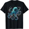 Cooles blaues Oktopus-T-Shirt