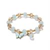Sweet Glass Beads Bracelet With Butterfly Pendant Korean Style Bracelet Women Bangle  Female