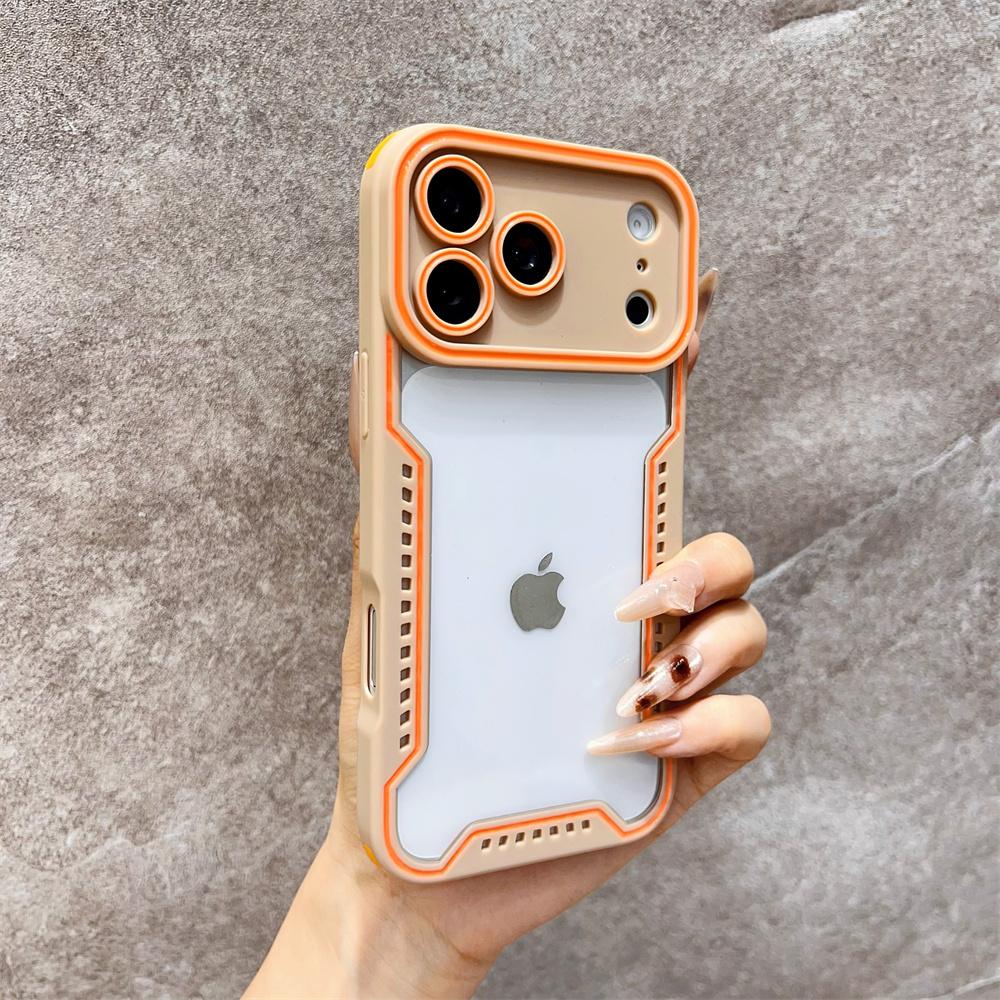New Transparent Glass Fashion Phone Case for iPhone 17 Pro Max Air 16 Pro 15 14 13 12 11 Shockproof Protection Change 17 Series