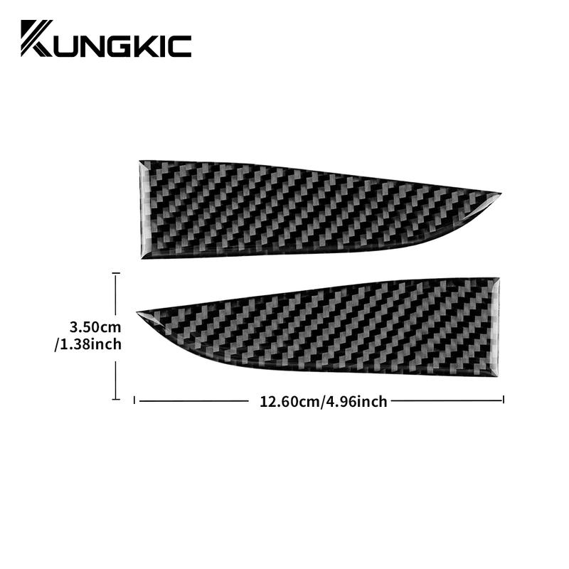 KUIC Real Soft Carbon Fiber For Tesla Model 3 Highland 2024 Inner Door Triangle Cover Sticker Trim Car Interior Accessories